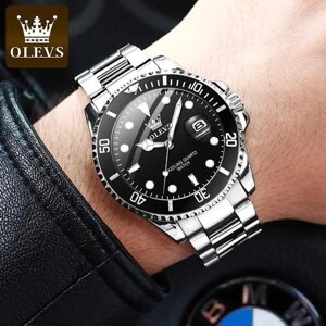 Чоловічий годинник OLEVS Quartz Watch кварцові класичні безель дата