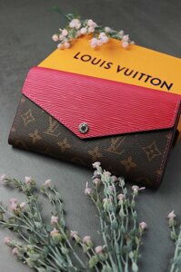 Жіночий гаманець малиновий, помаранчевий Louis Vuitton Луї Вітон