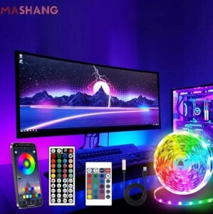 Світлодіодна стрічка 10 м Bluetooth+пульт 5050 Usb гірлянда 12 м Rgb