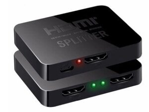 HDMI-сплітер 4K 2 порти активний з 1-&gt,2 хдми розгалужувач Splitter