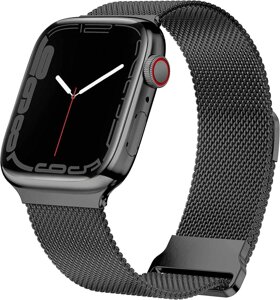 Браслет ремінець Apple Watch 38/40MM Металевий Магнітний Чорний