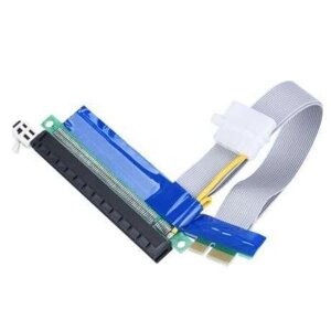 Riser Райзер гнучкий PCI-E 1x -&gt, 16x з живленням MOLEX шлейф перехідник