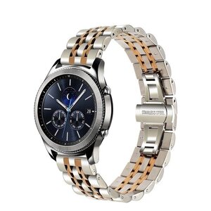 Ремінець BeWatch classic сталевий Link для Samsung Gear S3 Рожевий Gold