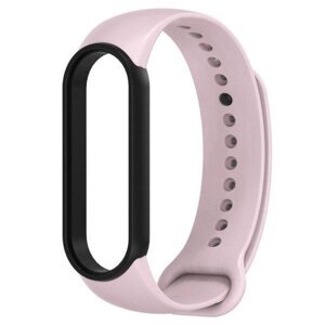 Ремінець MiJobs Double Color для Xiaomi Mi Band 5 6 Pink Black