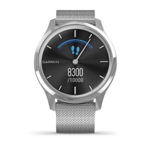 Смарт-годинник Garmin vivomove Luxe Premium Silver-Black Milanese (010-02241-23)