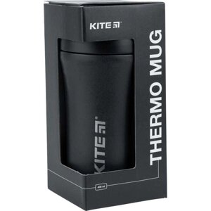 Термокухоль з трубочкою Kite K22-457-01, 400 мл, чорний