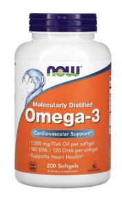 Omega 3 200 caps NOW Омега 3