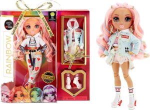 Лялька Рейнбоу Хай валентинка Rainbow High Kia Hart Fashion Doll