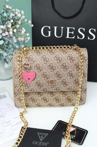 Сумка через плече бежева Guess Люксова якість