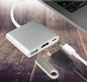 Адаптер 4K USB Type-C 3.1 —&gt, HDMI/ТВ/USB 3.0/USB-C/OTG Multiport