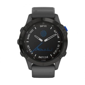 Смарт-годинник Garmin Fenix 6 Pro Solar Edition Black With Gray Band (010-02410-11/10)