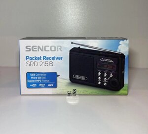 Радіоприймач, кишенькове радіо, mp3, usb Sencor SRD 215 B