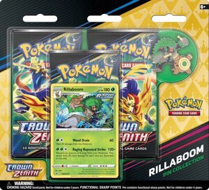 Pokemon TCG: Crown Zenith Pin Collection Rillaboom