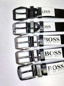 Чоловічий шкіряний ремень, ремінь HUGO BOSS I Чоловічий шкіряний ремінь