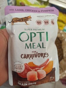 Opti Meal Ягня вологий корм 20 шт. Пауч