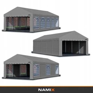 Павільйон садовий NAMIX: 5x6m BASIC, сірий PE 240 g/m²