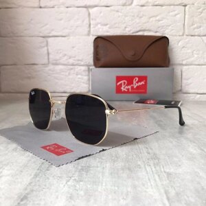 Сонцезахисні окуляри RAY BAN 3548 HEXAGONAL чорний у золоті