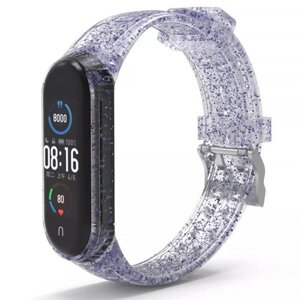 Ремінець із блискітками Glitter Strap для Xiaomi Mi Band 5 6 Dark Blue