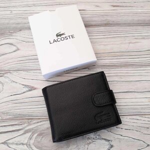 Гаманець чоловічий шкіряний чорний Lacoste