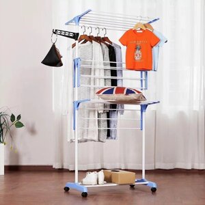 Стійка сушарка для одягу Garment rack with wheels складана 3 яруси