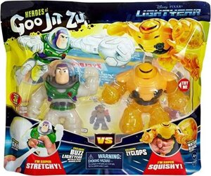 Goo Jit Zu Disney Pixar Lightyear Buzz vs Zyclops Стреч -антистрес