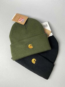 Шапка Carhartt Black/Olive org big logo