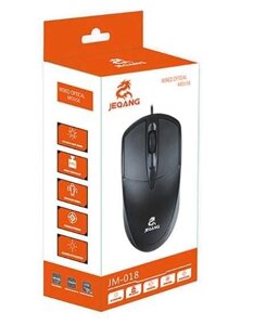 USB Мишка JEQANG-018 800 dpi 1.2 м з коліщатком прокруткою Чорна