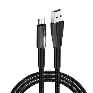 Кабель ColorWay USBMicroUSB, 2.4 А, 1 м, Zinc Alloy Led, Black