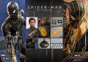 Фигурка 1/6 hot toys mms 604 SPIDER-MAN NO WAY HOME BLACK