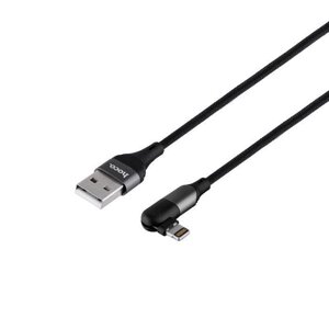 Кабель USB Hoco U100 Orbit USB Lightning Чорний