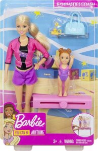 ОРИГІНАЛ! Лялька Барбі тренер з гімнастики з дитиною Barbie You can