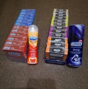 Презервативи Durex, Contex, блок 12p + мастило в ціні.