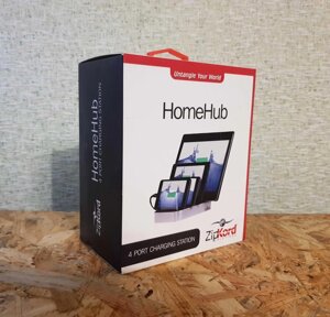 Зарядна станція ZipKord HomeHub / 4 гаджети / 6.8А / Хаб зарядки/ США