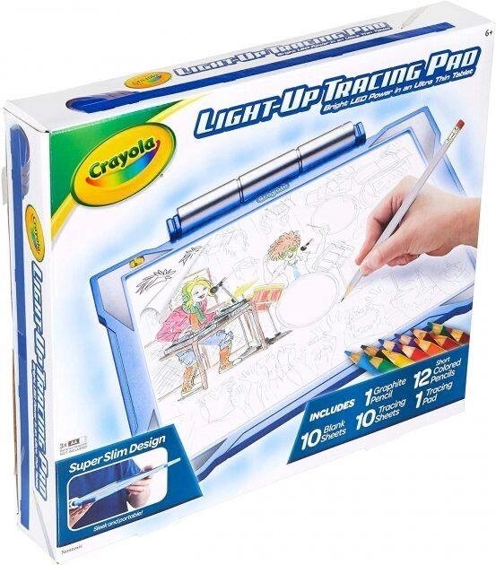 Планшет для малювання Crayola light up tracing pad blue від компанії Premium - фото 1