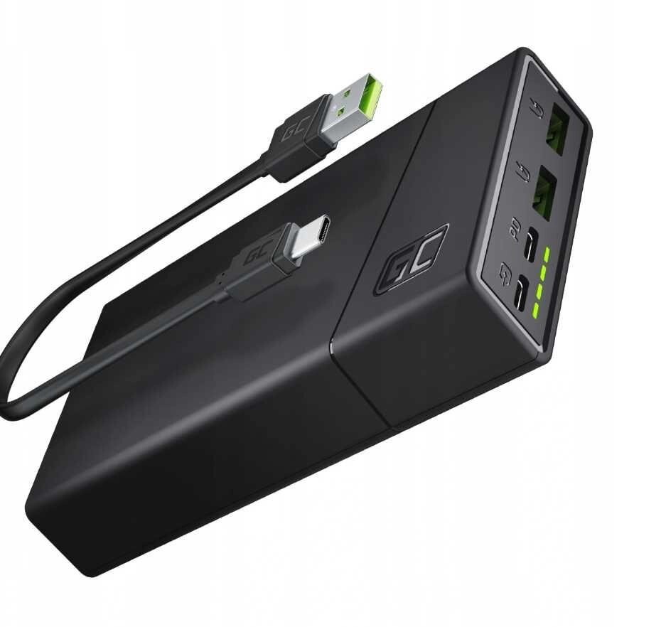 Повербанк Powerbank Green cell 20000 mAh, швидка зарядка, 18 Вт від компанії Premium - фото 1