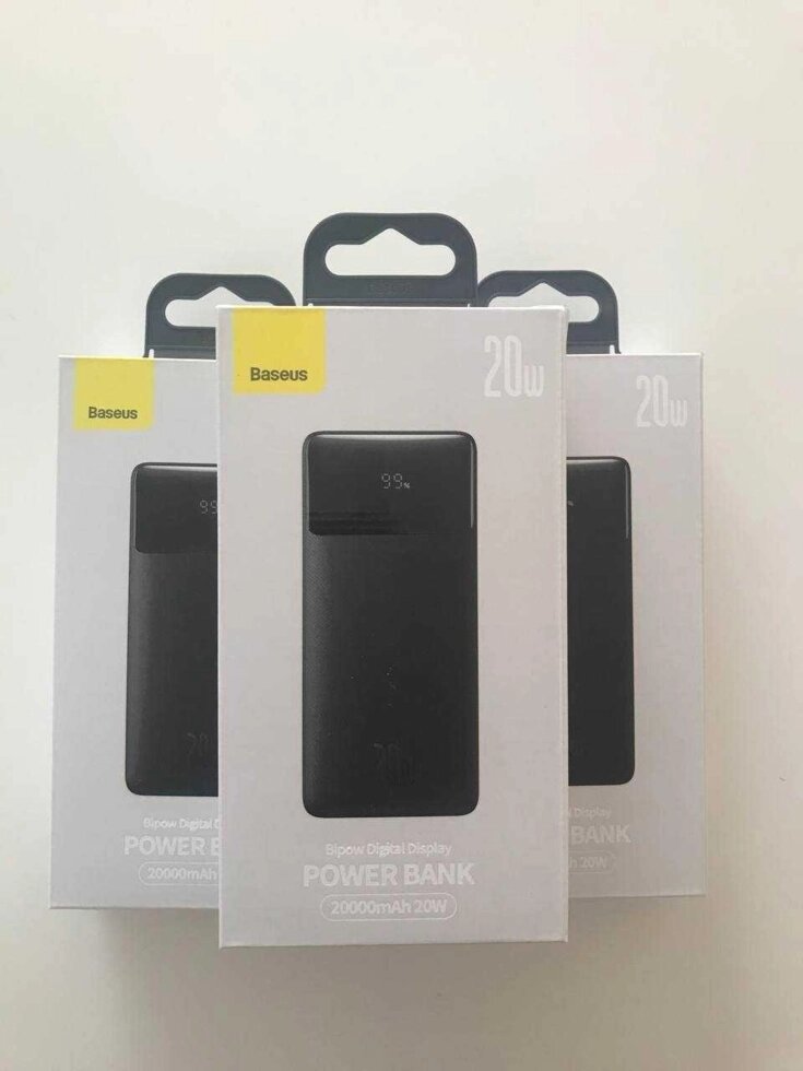 Power Bank BASEUS 20000mAh 20w / Павербанк BASEUS Цифровий дисплей від компанії Premium - фото 1