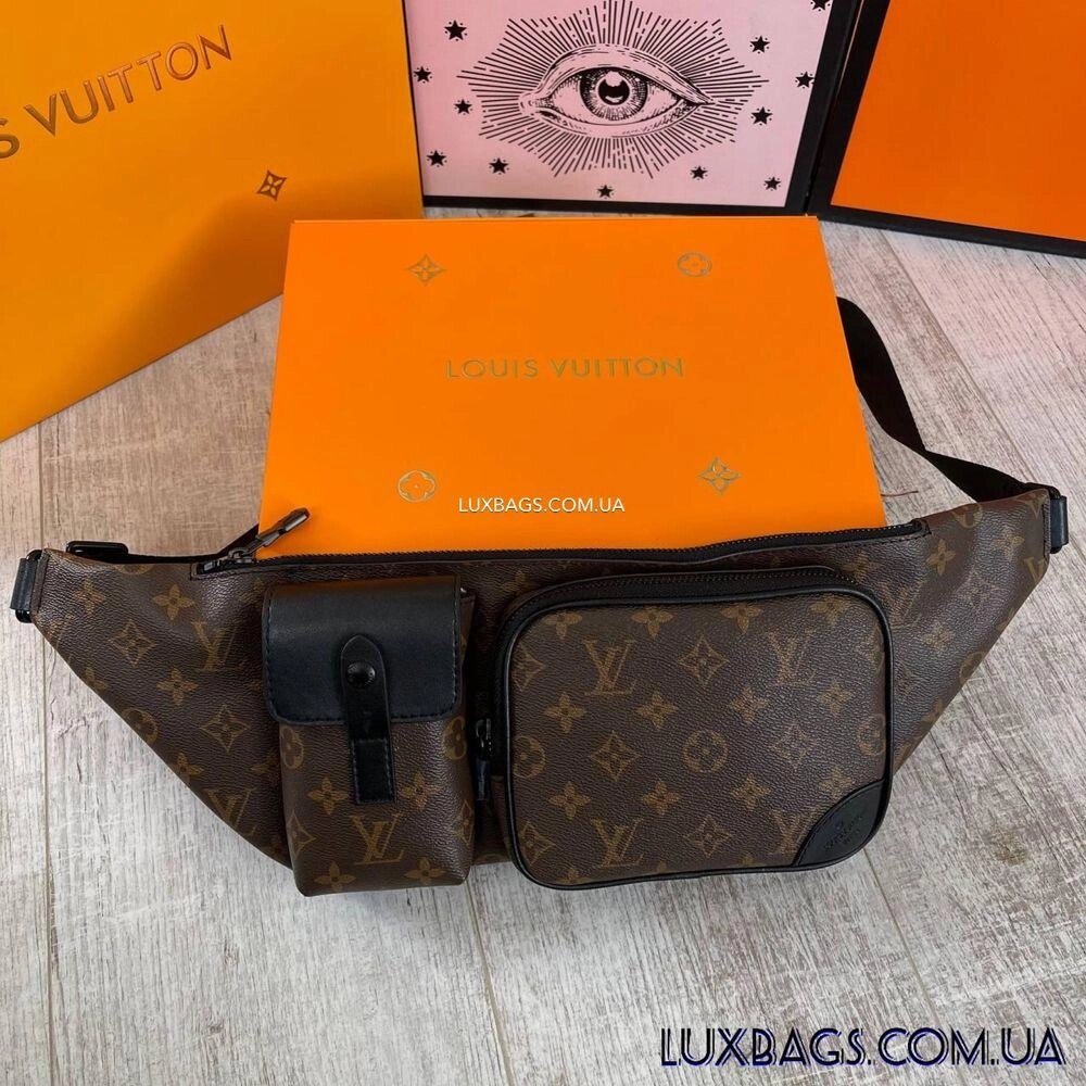 Поясна нагрудна сумка бананка Louis Vuitton Christopher від компанії Premium - фото 1