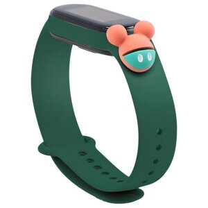 Ремешок Cartoon Strap для Xiaomi Mi Band 5 6 Green Mickey