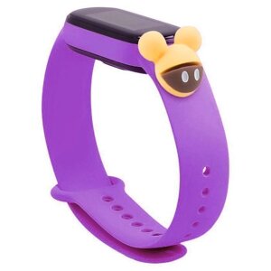 Ремешок Cartoon Strap для Xiaomi Mi Band 5 6 Purple Mickey