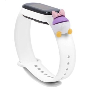 Ремешок Cartoon Strap для Xiaomi Mi Band 5 6 White Daisy