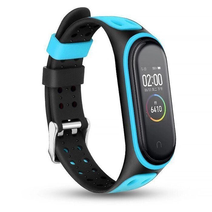 Ремешок Silicone Strap для Xiaomi Mi Band 5 6 Blue від компанії Premium - фото 1