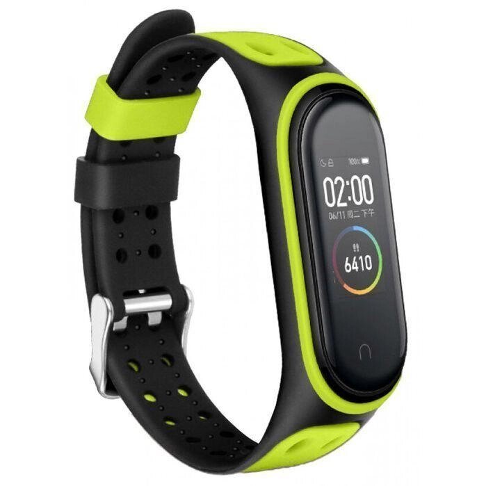 Ремешок Silicone Strap для Xiaomi Mi Band 5 6 Green від компанії Premium - фото 1