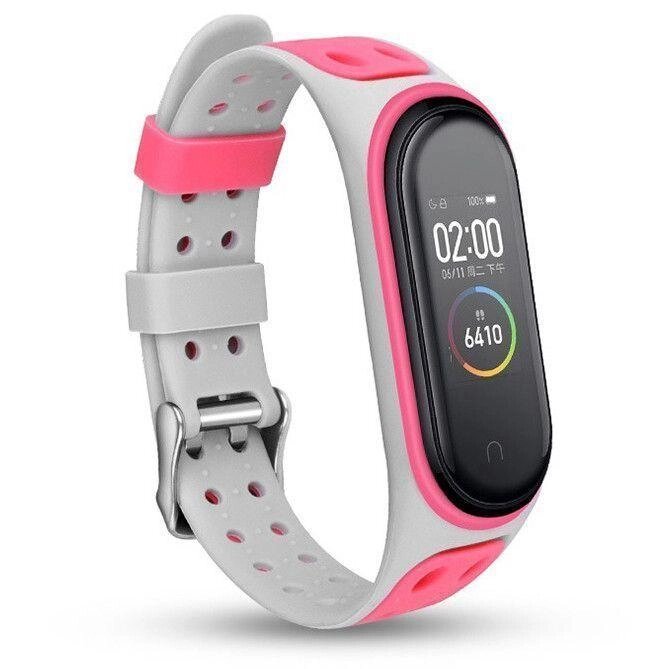 Ремешок Silicone Strap для Xiaomi Mi Band 5 6 Rose від компанії Premium - фото 1