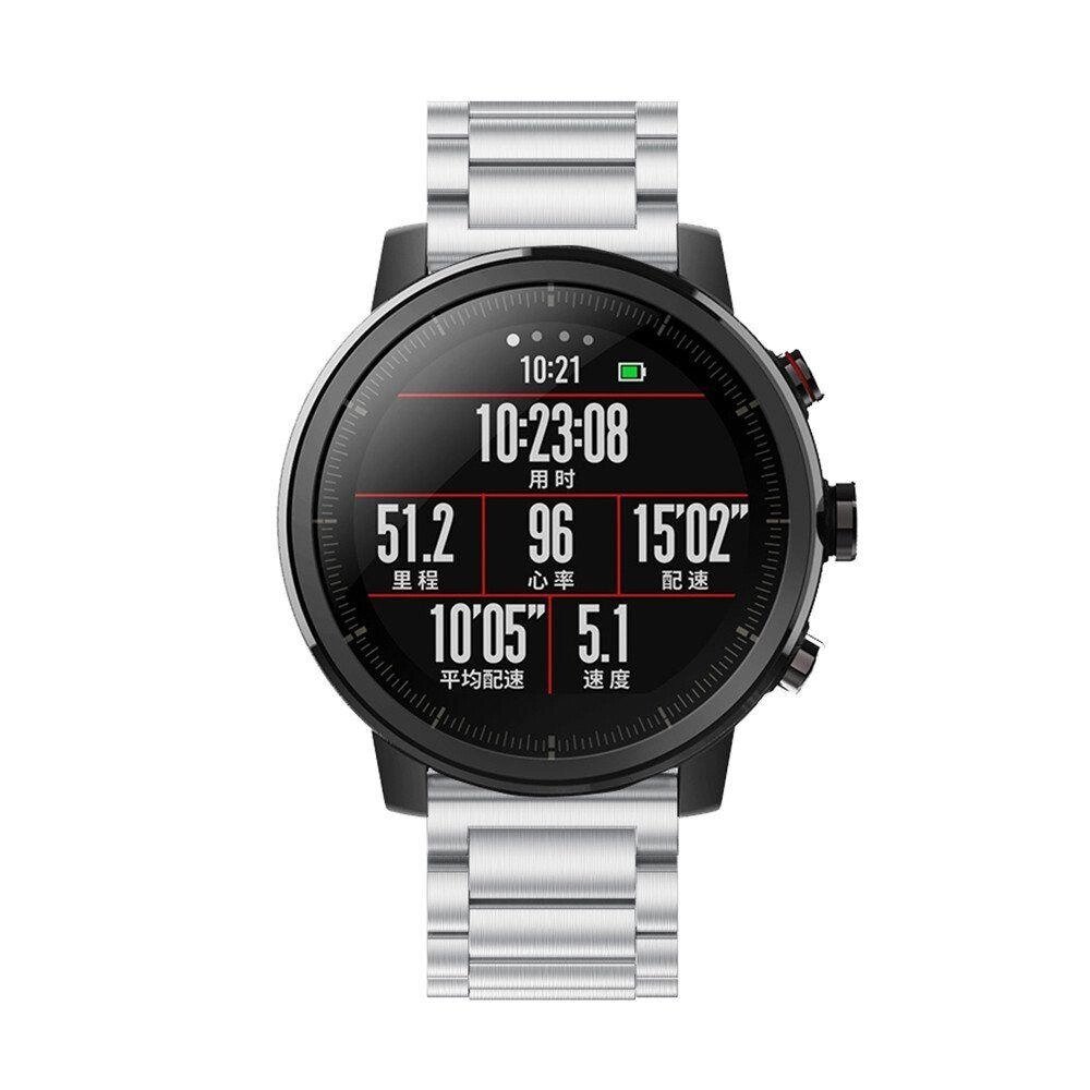 Ремінець BeWatch для Amazfit Stratos Pace Сріблястий від компанії Premium - фото 1