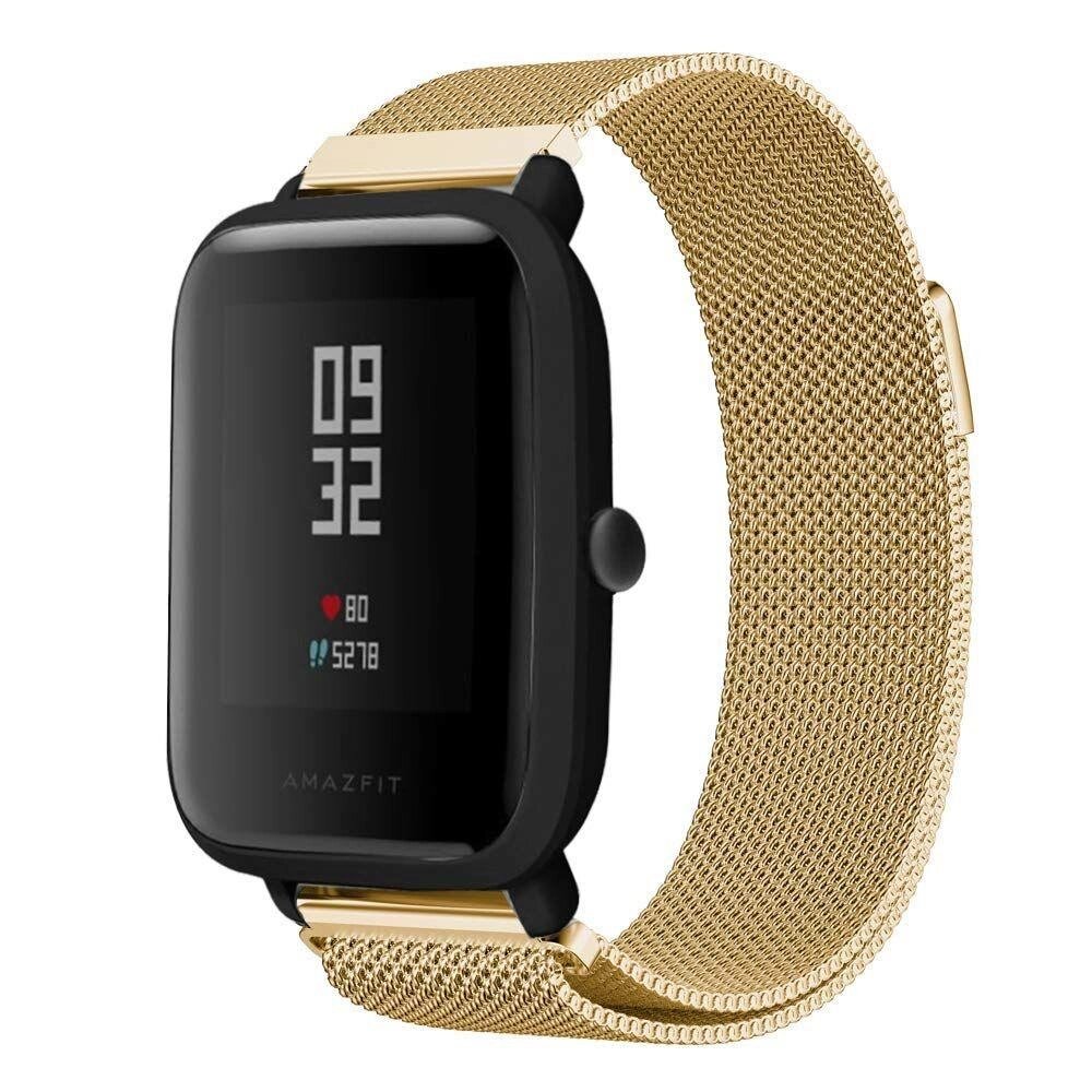 Ремінець BeWatch міланська петля для Xiaomi Amazfit BIP Золото від компанії Premium - фото 1