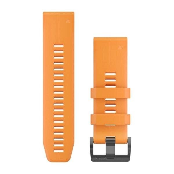 Ремінець Garmin Ремешок для Fenix 5X Plus 26mm QuickFit Spark Orange Silicone (010-12741-03) від компанії Premium - фото 1