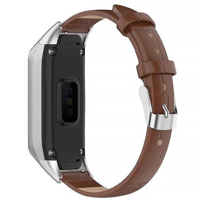 Ремінець Leather Strap для Samsung Galaxy Fit R370 Brown від компанії Premium - фото 1