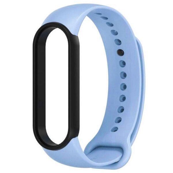 Ремінець MiJobs Double Color для Xiaomi Mi Band 5 6 Blue від компанії Premium - фото 1