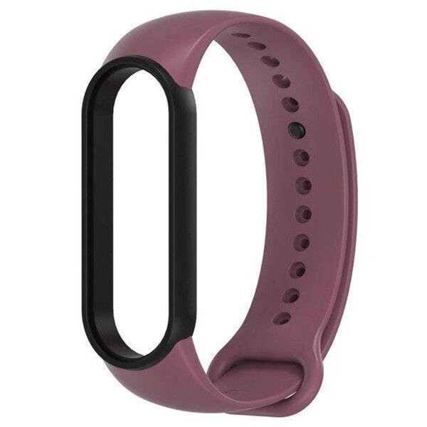 Ремінець MiJobs Double Color для Xiaomi Mi Band 5 6 Grape від компанії Premium - фото 1