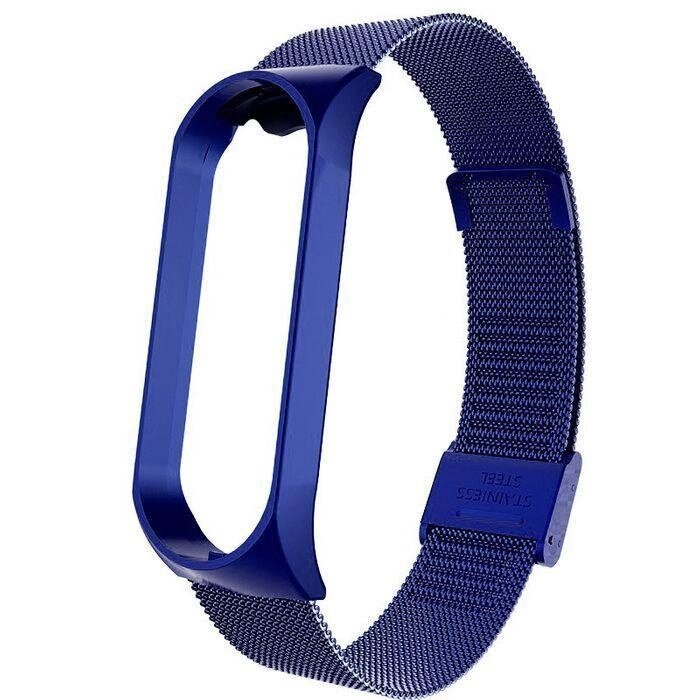 Ремінець Milanese Loop Strap для Xiaomi Mi Band 5 6 Blue від компанії Premium - фото 1